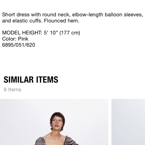 Zara puff shoulder print dress - Picture 11 of 12